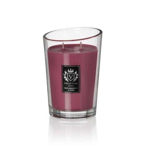 Duża świeca zapachowa Vellutier Aged Bourbon & Plum - 2