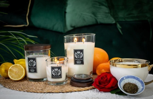 Średnia świeca zapachowa Vellutier White Tea Rituals - 3