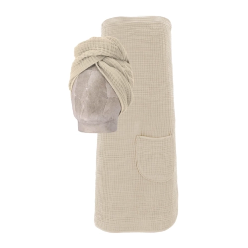 Damski zestaw saunowy (Kilt + Turban) Vossen Wellness Spa 610 Tibet