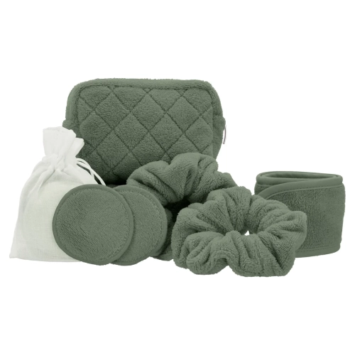 Kosmetyczka z zestawem akcesoriów Vossen Beauty Bag 5835 Detox Green